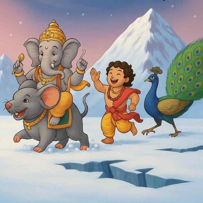 Lord Ganesha and Kartikeya Great Race children's story